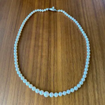 [ 새상품급 silver ] 펄 목걸이 실버 클로징 진주 4-8mm