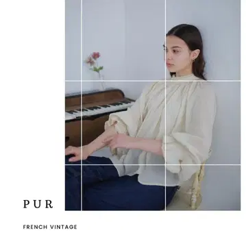 PUR 프렌치 빈티지 셔츠 이케다 이즈미