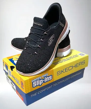 스케쳐스 슬립인 핸즈프리 와이드 타입 로즈 골드 23.5