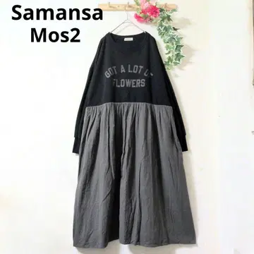 Samansa Mos2 사만사 모스모스 도킹 원피스 로고 긴팔 F