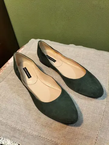 FABIO RUSCONI 다크 그린 플랫슈즈 36