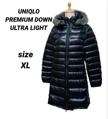 새상품급 유니클로 프리미엄 다운 울트라 라이트 다운 코트 A라인 XL