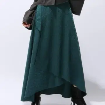 HARE 자카드 크로스 레이어드 스커트