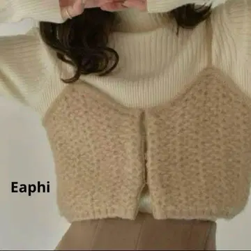 Eaphi warm knit bustier 에피 니트 뷔스티에 베이지