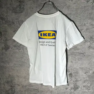 IKEA 이케아 T셔츠 기업 로고 빅 프린트 화이트 빈티지