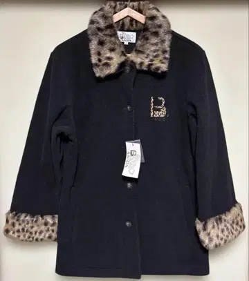 KRIZIA 레오파드 무늬 스칼라 코트 L 택 포함 미사용 새상품