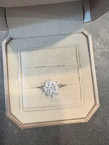 모이사나이트 썬플라워 반지 (10호~17호)