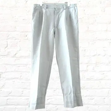 슬랙스 팬츠 스트레이트 팬츠 센터 프레스 화이트 오피스 캐주얼