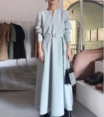 AmeriVintage 긴팔 롱 원피스