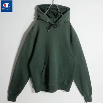 챔피온 무지 후드티 풀오버 자수 L 그린 그린