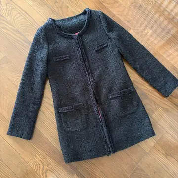 DOUDOU 노카라 트위드 코트