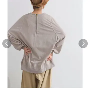 LUPILIEN 물결 기모 릴랙스 튜닉 나츄란