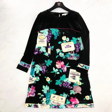 [ 극미품 LEONARD ] 벨로아 칸칸 소재 원피스 최근 택 M