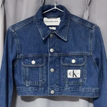 Calvin Klein Jeans 크롭 데님 자켓 XS