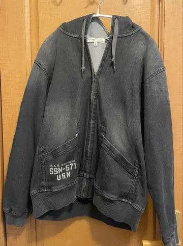 AVIREX 타입 블루 USS 노틸러스 후드티