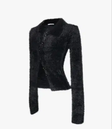 S fluffy knit tops theredthread Black