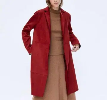 ZARA 자라 스웨이드풍 롱 코트