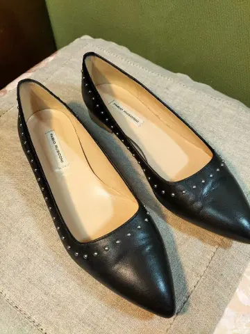 FABIO RUSCONI 스터드 장식 플랫슈즈