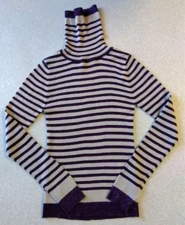 ZAMPA 라메 믹스 터틀 니트 잔파