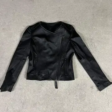 archive grunge real lamb leather jacket