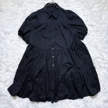 [ 자라 ] 티어드 튜닉 S 셔츠 원피스 반팔 플레어 레이어드