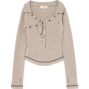 andmary Anita button knit tops