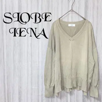 [ 슬로브 이에나 ] 니트풍 긴팔 V넥 사이드 슬릿 면 100%