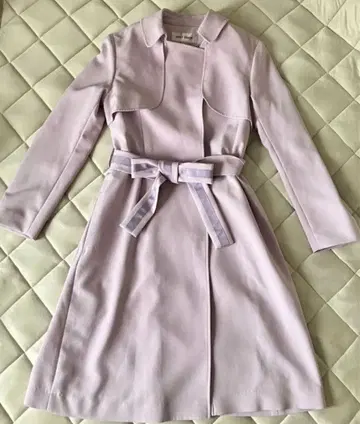 MISCH MASCH 리본 벨트 코트 라이트 퍼플