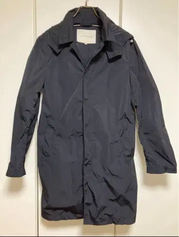 MACKINTOSH 블랙 후드 부착 나일론 코트 사이즈 40