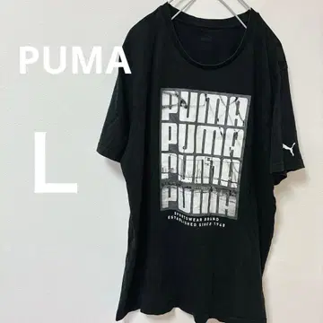 레어 PUMA [ L ] 푸마 블랙 티셔츠