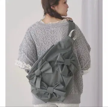 택 포함 미사용 새상품 mercy jenny 리본 원숄더백