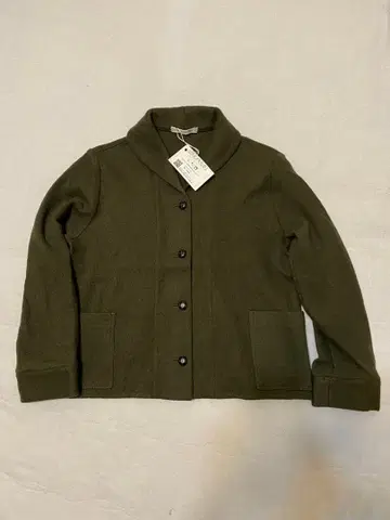 미사용 새상품 백화점 카라쿠리 핸드메이드 니트 가디건 자켓