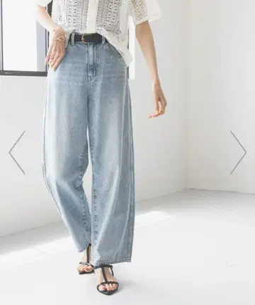 GLOBAL WORK GOOD 데님 배기 팬츠