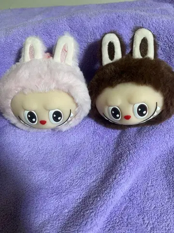 러브부 헤드 키링 브라운과 핑크 2종