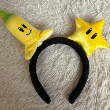 바나나와 별 캐릭터 머리띠
