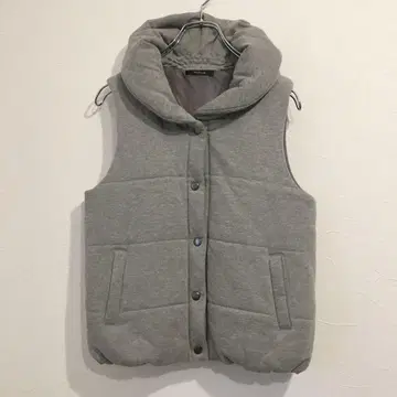 다운 베스트 베스트 그레이 겉옷 따뜻한 무지 베스트 캐주얼 스타일리시