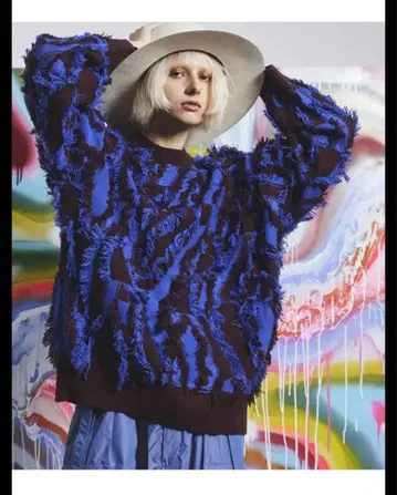 MAISON SPECIAL 프린지 자카드 니트 풀오버 스웨터02