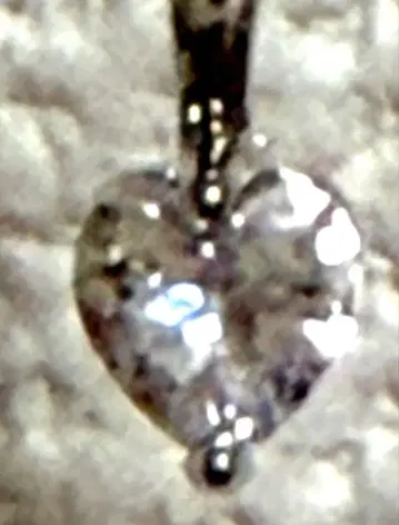[ 미사용 새상품 ] AAA 스톤 하트형 펜던트 목걸이