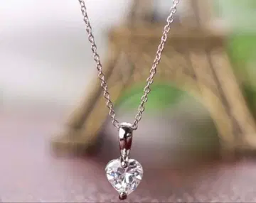 [ 미사용 새상품 ] AAA 스톤 하트형 펜던트 목걸이