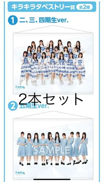 히나타자카46 로손 제일복권 반짝이는 태피스트리 2세트