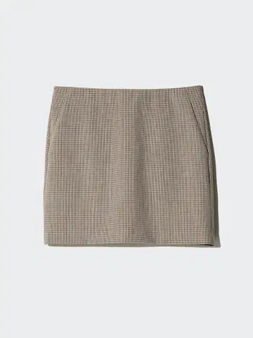 유니클로 스코트 체크 브라운 S