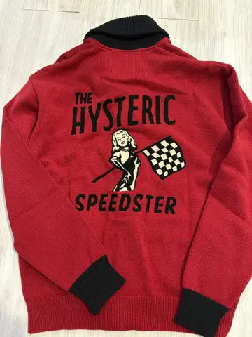 Hysteric Speedster 레드 니트 가디건 S