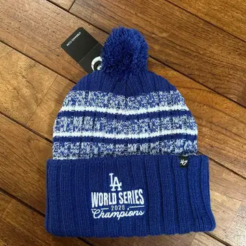 LA Dodgers 월드 시리즈 2025 챔피온 니트 모자