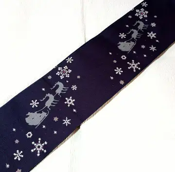 할인 가능 눈꽃 산타클로스 패턴 반폭 오비 폴리에스테르