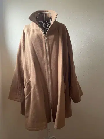 ANTONIO BALDAN A라인 코트 카멜 이탈리아제 퓨어 울