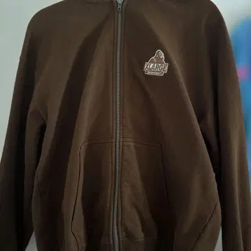 XLARGE 브라운 풀 집업 후드티 M