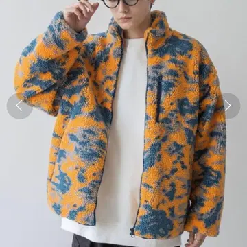 레이지블루 RAGEBLUE 타이다이 패턴 보아 블루종 오렌지 x 블루 L