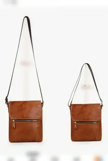 브라운 가죽 숄더백