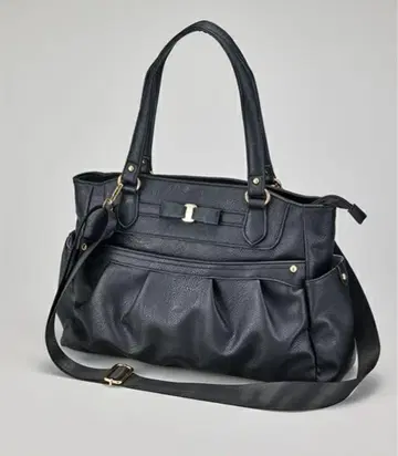 백 여성용 10 포켓 리본 모티브 앤티크 2WAY 토트