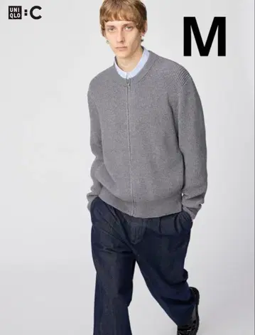 M 사이즈 새상품급 UNIQLO:C 크루넥 풀 집업 가디건